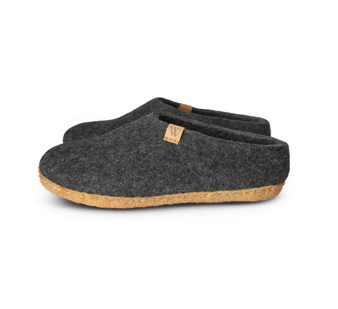 NZ Wool Slipper | Valais Slip-on Rubber Sole