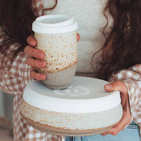 Ceramic Travel Bowl & Lid