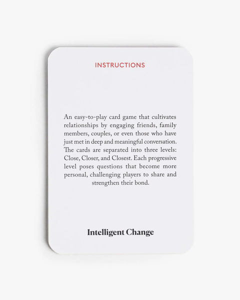 Get Closer Conversation Game