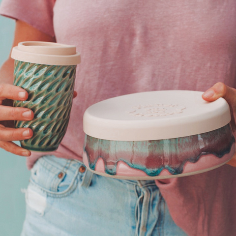 Ceramic Travel Bowl & Lid