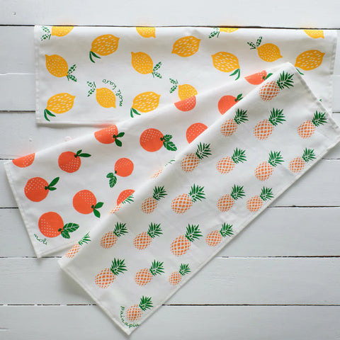 Handprinted Cotton Tea Towels
