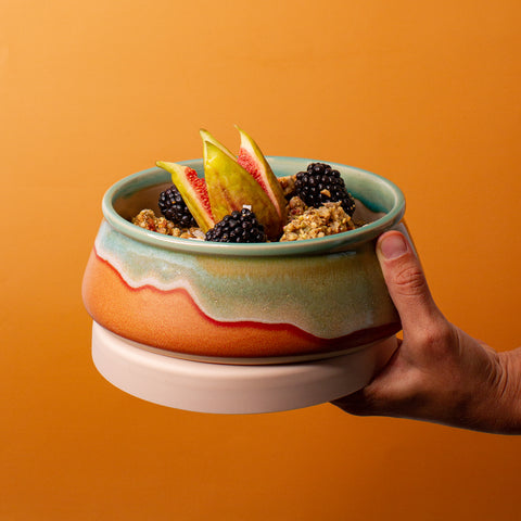 Ceramic Travel Bowl & Lid