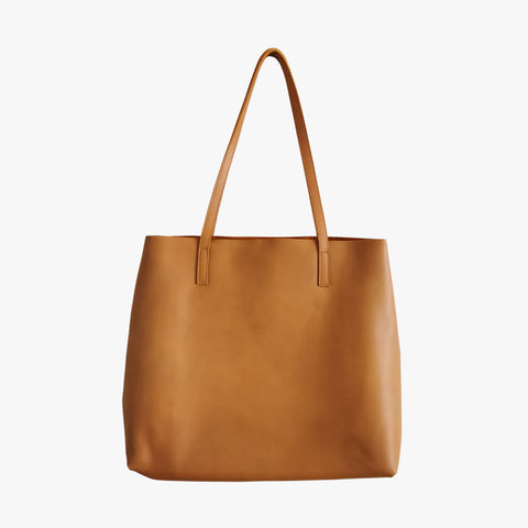 Handcrafted Raw Edged Leather Tote