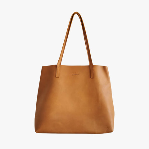 Handcrafted Raw Edged Leather Tote