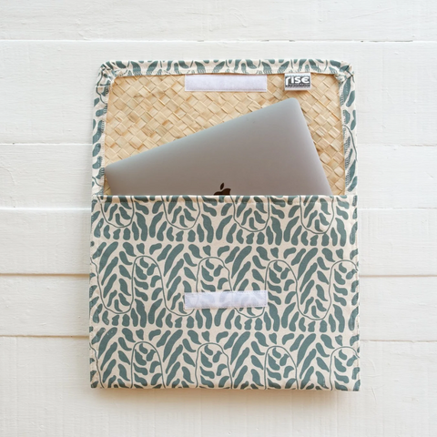 Handprinted Tropical Laptop Case