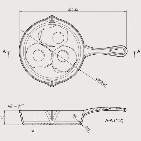 Handcrafted Ironclad Pan