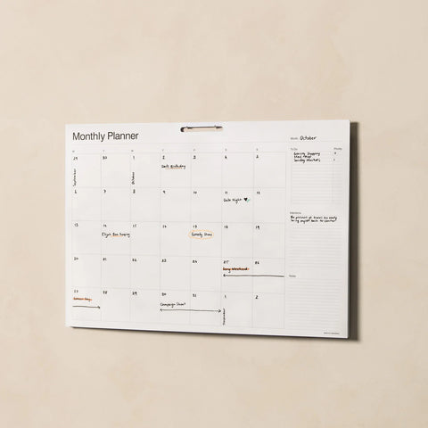 Any Month Wall Planner