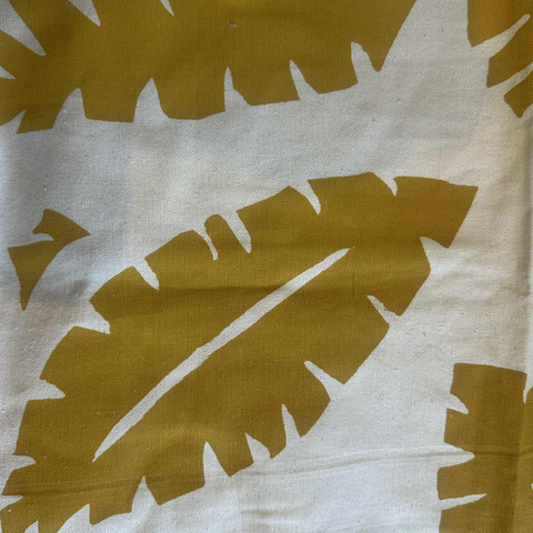 Tropical Handprinted Cotton Canvas Apron