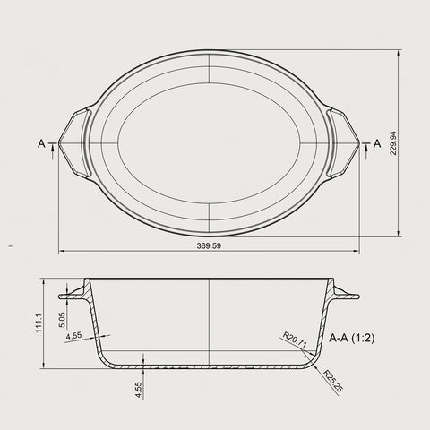 Handcrafted 4.5L Double Dutch Oven