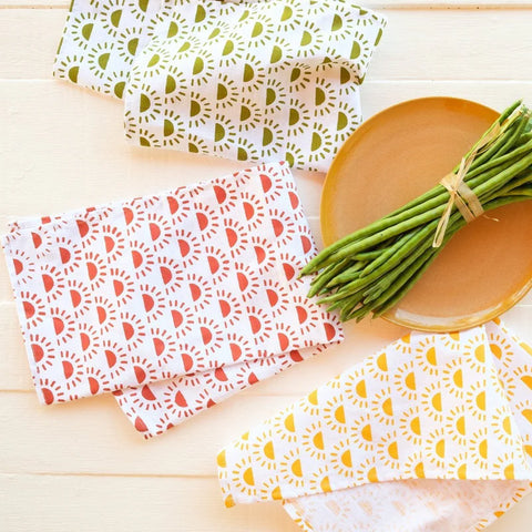 Handprinted Cotton Tea Towels