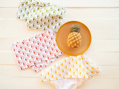 Handprinted Cotton Tea Towels