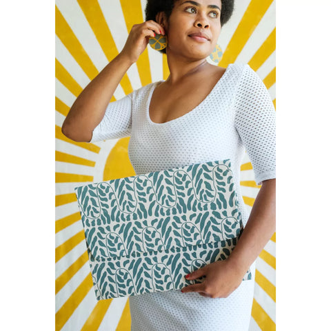Handprinted Tropical Laptop Case