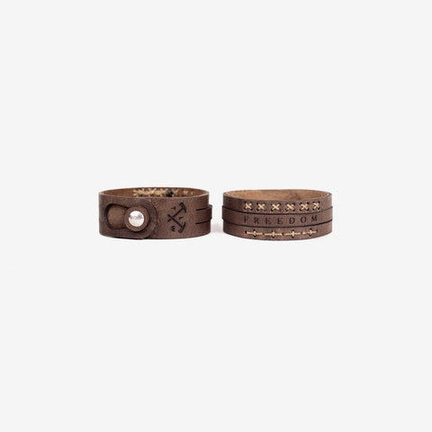 Leather Wristbands That Fight Modern-Day Slavery