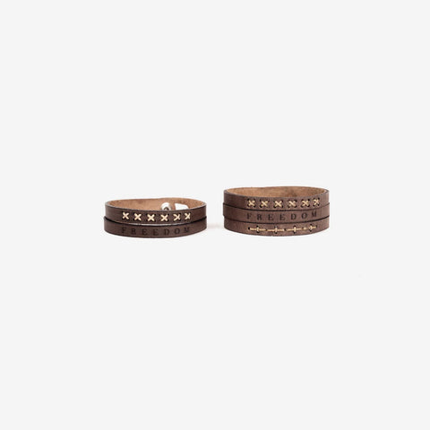 Leather Wristbands That Fight Modern-Day Slavery